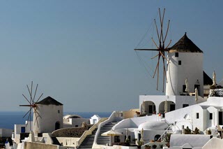 Santorini Windmühlen